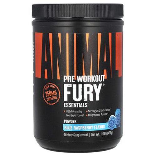 Animal Fury Essentials, Pré-Entraînement, Framboise Bleue, 495 G