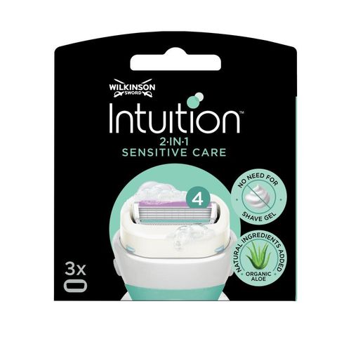 Pack De 2 - Wilkinson - Intuition 2in1 Sensitive Care - Lames De Rasoir Pour Femme - Pack De 3 