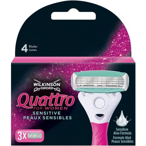 Pack De 2 - Wilkinson - Lames Quattro For Women Sensitive X 3 