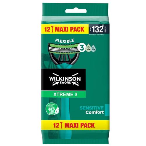 Pack De 2 - Wilkinson Sword Xtreme 3 Sensitive Rasoirs Jetables Pour Hommes X12 