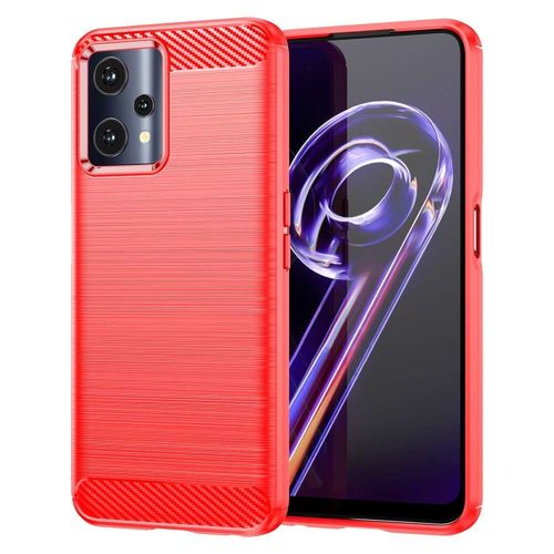 Coque Pour Realme 9 5g / Realme 9 Pro 5g / Oneplus Nord Ce 2 Lite 5g - Housse Etui Silicone Gel Carbone + Verre Trempe - Rouge