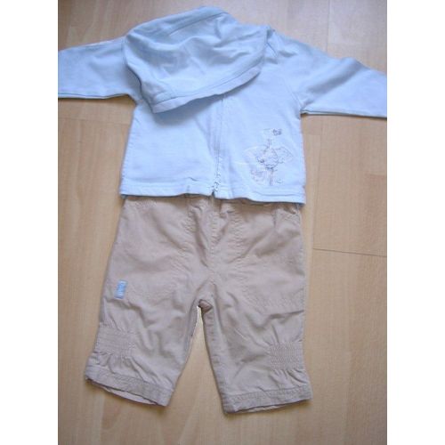 Survetement Obaïbi 3 Mois Pantalon Marron Haut Bleu Ciel