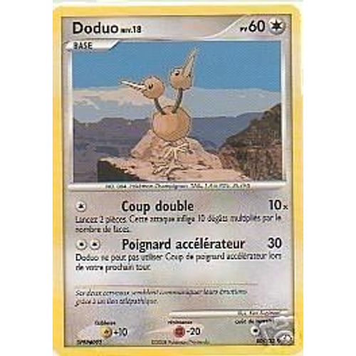 Doduo Niv 18 60pv 80/123 Diamant Et Perle Tresors Mystérieux