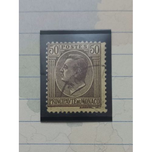 L307 -- Timbre Oblitéré Monaco N °87 -- Année 1924/33 -- " Effigie : Prince Louis 2 ".
