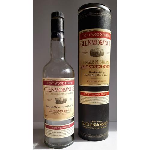Bouteille Whisky Vide De Collection " Glenmorangie " Malt Scotch Whisky  Avec Sa Boite Emballage Tbe