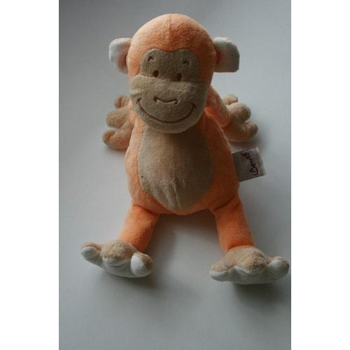 Doudou Singe Bengy Orange Clair