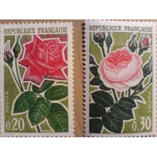 Timbres Neufs Les Roses Gandon 1962 - Yt 1356-1357