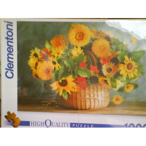 Puzzle - 1000 Pièces - Bouquet De Fleurs Des Champs Dans Un Panier