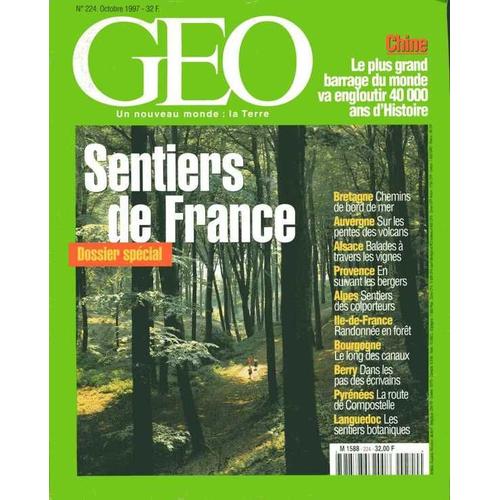 Géo  N° 224 : Sentiers De France. Dossier Spécial