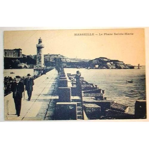 Carte Postale Ancienne Bouches Du Rhone Marseille Le Phare Sainte Marie