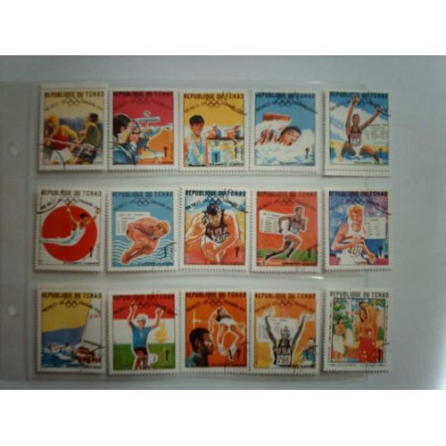 Timbres Tchad - Jo De 68 À Mexico
