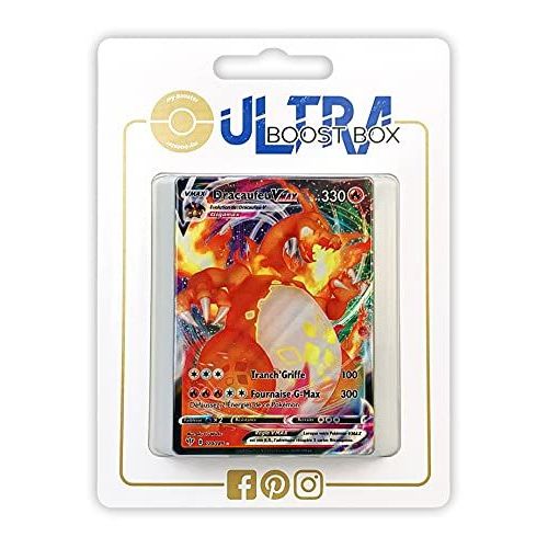 Dracaufeu Vmax 20 189 Full Art - Ultraboost X Epée Et Bouclier 3 Tén Bres Embrasées - Coffret De 10 Cartes Pokémon Françaises