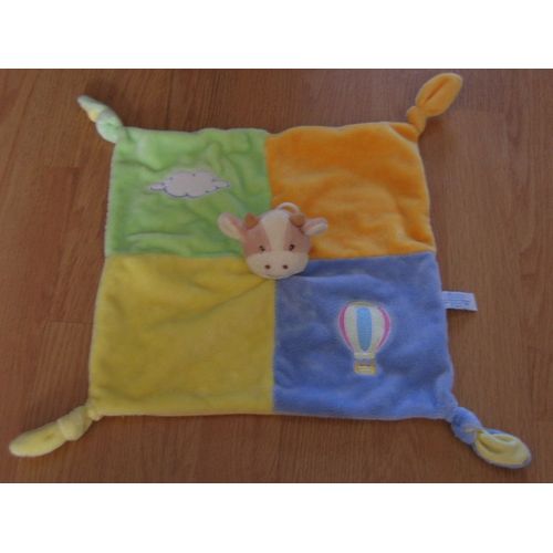 Doudou Plat - Vache Montgolfière
