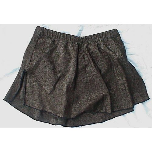 Jupette De Patinage Artistique Lycra Marron Clair Brillant Marque Crisfil T. 12-14 Ans
