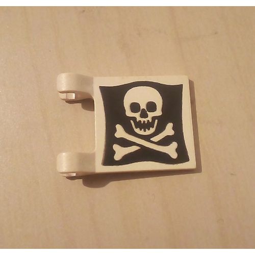 Pièce LEGO Drapeau Pirate 2335p30 - 2x2