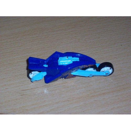 Moto Miniature Bleue - 2 Roues Avant Et Une Roue Arrière