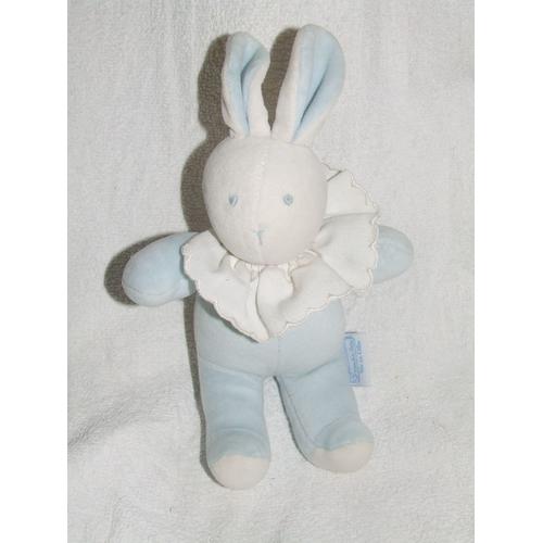 Lapin Moulin Roty Bleu Col Blanc