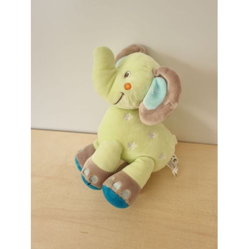 Doudou Éléphant Vert Nicotoy