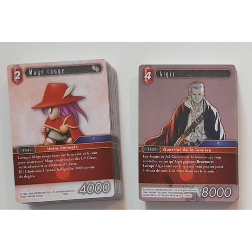 Final Fantasy Tcg Opus 7 - Lot Des Cartes Communes Et Rares