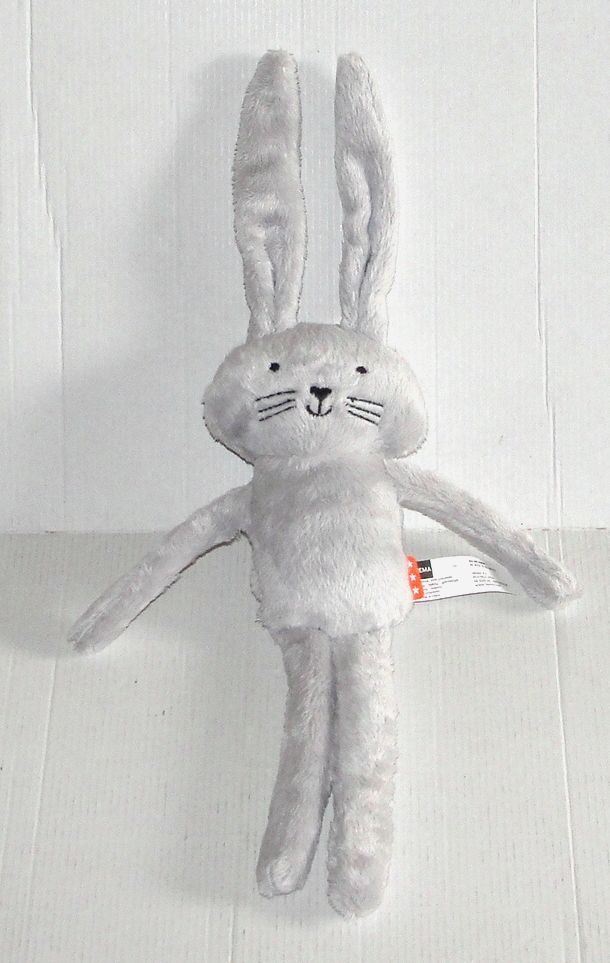 Doudou Lapin Gris Nez En Coeur Hema