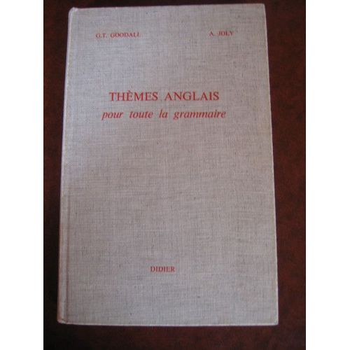 Thèmes Anglais Pour Toute La Grammaire