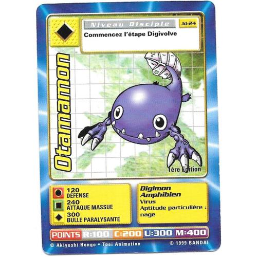 Carte Digimon - Otamamon Jd-24 [Premiere Edition 1] - Bandai 1999