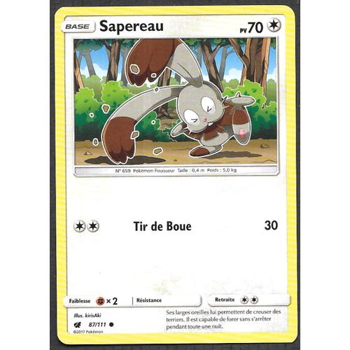 Carte Pokémon Sapereau 87/111 - Soleil & Lune Invasion Carmin (Fr)