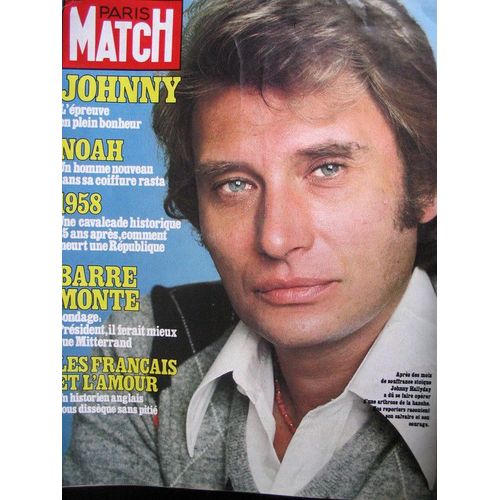 Paris Match N°1785 Du 12 Aout 1983 : Johnny Hallyday - Noah - Barre  N° 1785 : Johnny Hallyday - Noah - Barre