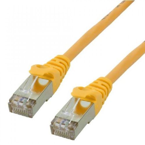 MCL - Cordon de raccordement - RJ-45 (M) pour RJ-45 (M) - 30 cm - paire torsadée écrantée (F/UTP) - CAT 6 - moulé, sans crochet, bloqué - jaune
