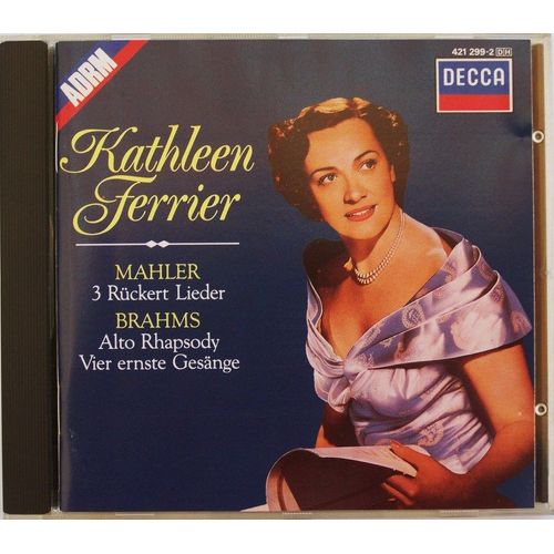 Mahler : 3 Rückert Lieder Brahms Alto Rhapsody Vier Ernste Gesänge