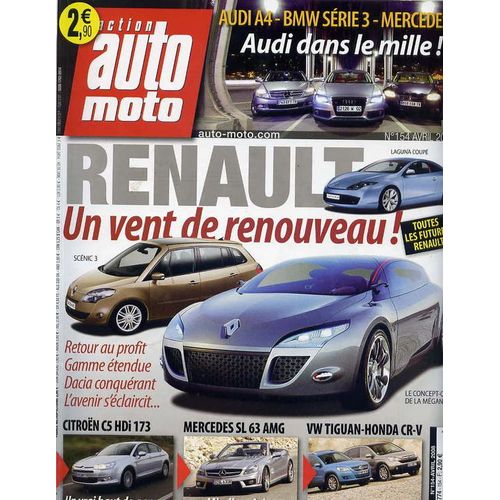 Action Auto Moto  N° 154 : Renault  Un Vent De Renouveau Toutes Les Futures Renault