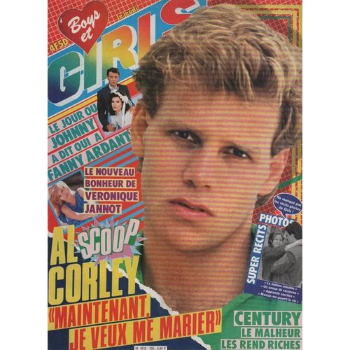 Boys Et Girls N° 305 : 10-1985 Al Corley/Pierre Bachelet/Vartan/Mas/Mimie Mathy/Mink De Ville/Johnny Hallyday/F Ardant/J J Lafon/Michael J Fox/Veronique Jannot/Pierre Cosso (1/4p)
