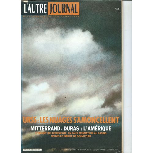 L'autre Journal 07/05/1986 François Mitterrand Par Marguerite Duras, Haroun Tazief, Marcelin Pleynet, Sapho, Mocky, Maud Perl/Nadia Tazi, Yves Pus, Eugene Savitzkaya,Jean Ferragne, Françoise De Maulde