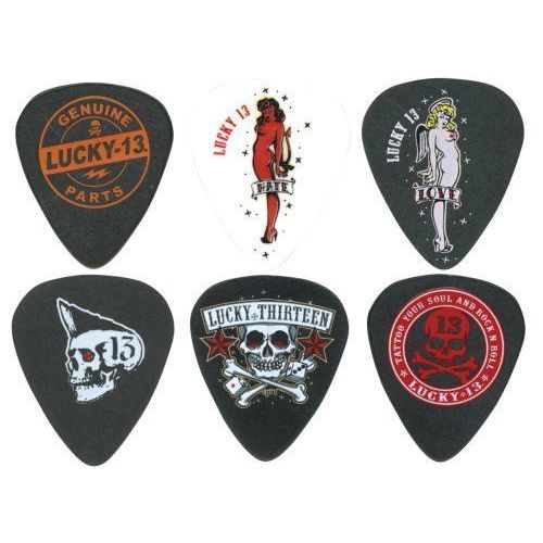 Dunlop L13cp10 - Lucky 13 Series Iii - Player's Pack 6 Médiators 1.00 Mm