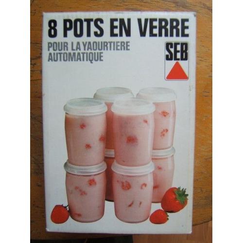Lot de 8 pots à yaourt yaourtière automatique SEB 989641