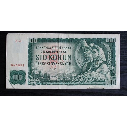 Billet De Tchécoslovaquie (100), 1961
