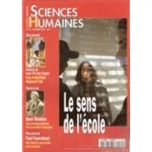 Sciences Humaines Editions  N° 76 : Le Sens De L'ecole
