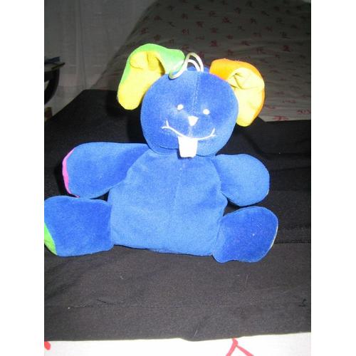 Peluche - Lapin Bleu Bruiteur