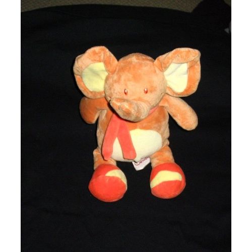 Doudou Éléphant Bengy Amtoys Orange
