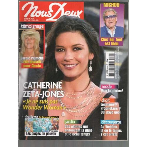 Nous Deux N° 3009 : Catherine Zeta Jones Je Ne Suis Pas Wonder Woman