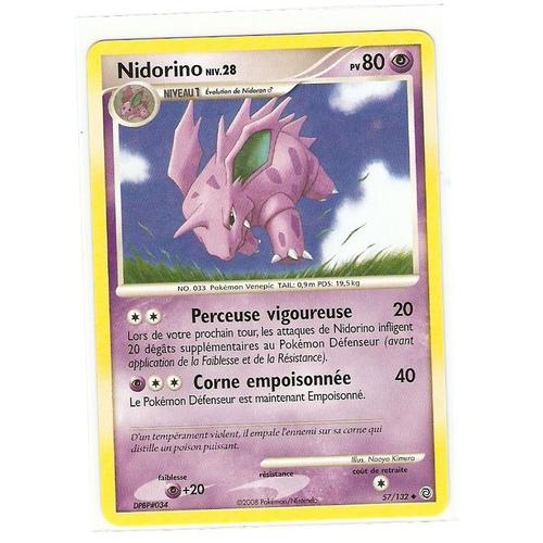 Nidorino 80 Pv 57/132 D&p "Merveilles Secretes"