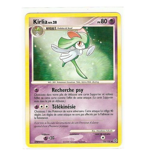 Kirlia 80 Pv 53/132 D&p "Merveilles Secretes"