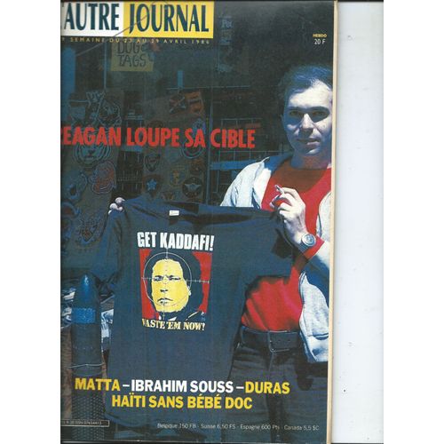 L'autre Journal 23/04/1986 Ibrahim Souss, Jean Genet, Simone De Beauvoir, Margueritte Duras, André Scala, Jean-Loup Dabadie, Luigi Snozzi, Matta, Bernard-Marie Koltes, Dee Bridgewater, Maurice Ohana