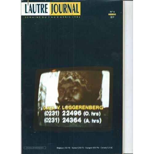 L'autre Journal 03/04/1986 Margueritte Duras, Thomas Sankara,P. Skira/P. Bonafoux,Robert Bresson,Dorothée Lalanne,Lee Miller/Nadia Tazi,Jean-Jacques Beneix,Judhith Thurman,Sophie Calle,Alberto Moravia