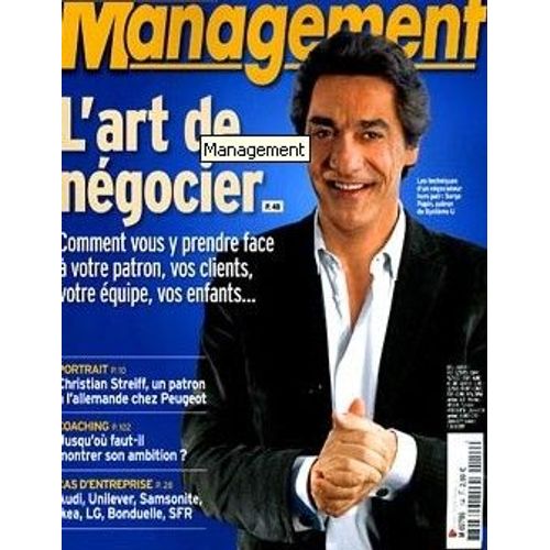 Management  N° 154 : L'art De Negocier / Streiff Patron / Montrer Son Ambition /Serge Papin  Techniques D'un Negociateur