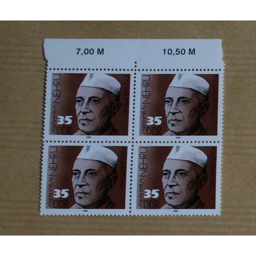 4 Timbres Allemagne (Ddr) , Nehru