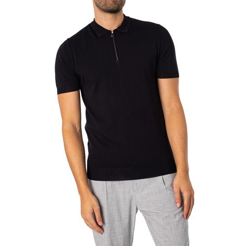 Antony Morato Polo Zippé Coupe Super Slim, Noir