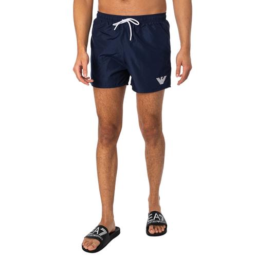 Emporio Armani Logo Short De Bain, Bleu