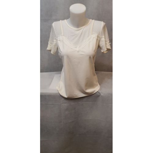 Top Blanc Femme Jus D'orange Paris Taille 44