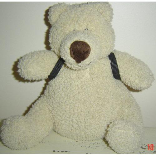 Peluche - Ours Avec Un Sac À Dos En Jean - 23 Cm